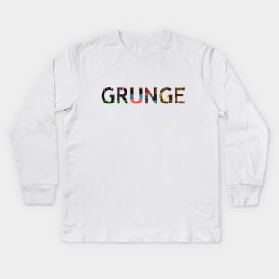 Grunge - Iconic 90's Records Kids Long Sleeve T-Shirt